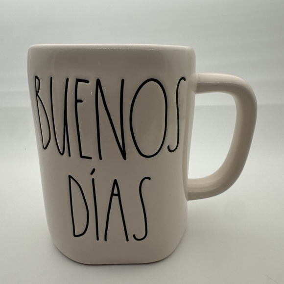 Rae Dunn Other - Rae Dunn Light Pink Mug Artesian Collection 'BUENOS DIAS' Good Morning Spanish